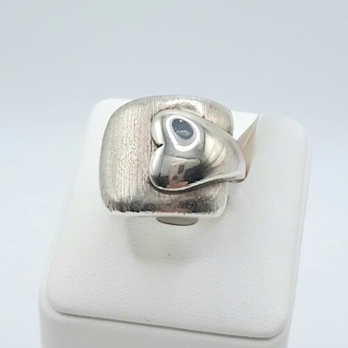 Heart Designed Silver Ring