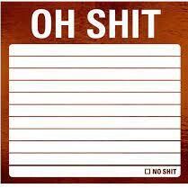 Oh Shit Metallic Sticky Notes