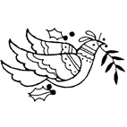Festive Dove Rubber Stamp (Available in 3 sizes) from £6.89