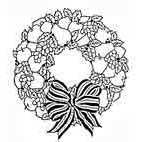 Festive Wreath Rubber Stamp (Available in 3 sizes) from £6.89