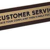 Wooden Desk Sign - Customer Service