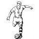 Footballer Rubber Stamp (Available in 3 sizes) from £6.89