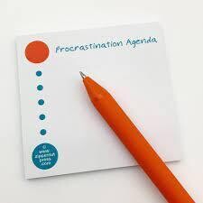 Procrastination Agenda Sticky Note Pad