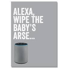 Alexa Wipe The Baby's Arse Card