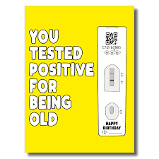Yellow Tested Positive Old Card
