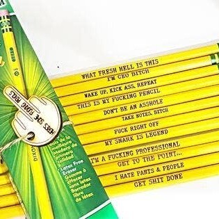 Snarky Sweary Engraved Pencils