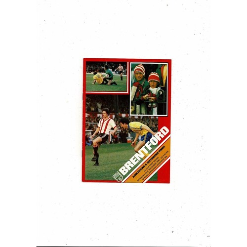 Brentford v Addlestone & Weybridge Town FA Cup Football Programme 1980/81