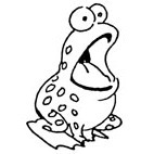 Gawping Frog Rubber Stamp (Available in 3 sizes) from £6.89