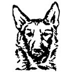 German Shepherd Dog Rubber Stamp (Available in 3 sizes) from £6.89