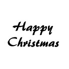 Happy Christmas Rubber Stamp (Available in 3 sizes) from £6.89