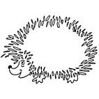 Happy Hedgehog Rubber Stamp (Available in 3 sizes)
