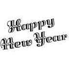 Happy New Year (2) Rubber Stamp (Available in 3 sizes) from £6.89