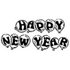 Happy New Year Rubber Stamp (Available in 3 sizes) from £6.89