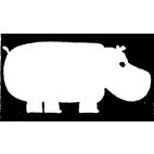 Hippo (Block) Rubber Stamp (Available in 3 sizes) from £6.89