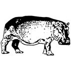 Hippo Rubber Stamp (Available in 3 sizes) from £6.89