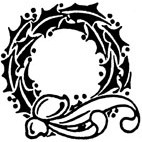 Holly Wreath Rubber Stamp (Available in 3 sizes) from £6.62