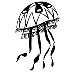 Jelly Fish Rubber Stamp