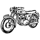 Motorcycle Rubber Stamp