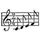 Musical Notes Rubber Stamp (Available in 3 sizes)