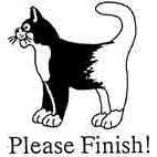 Please Finish Rubber Stamp