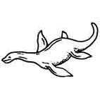 Plesiosaur Rubber Stamp