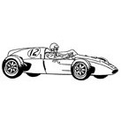 Racing Car Rubber Stamp