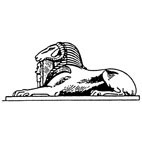 Rams Head Sphinx Rubber Stamp