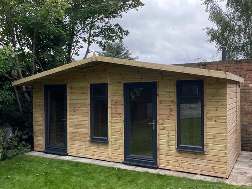 #PVC025 18x8 Apex Summer House Combi