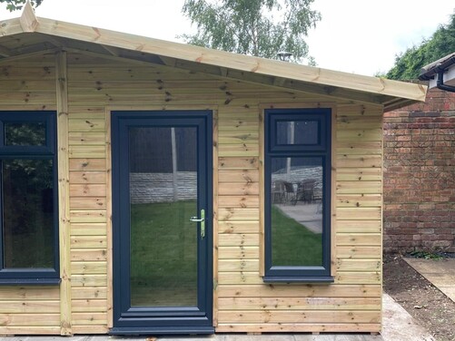 #PVC025 18x8 Apex Summer House Combi