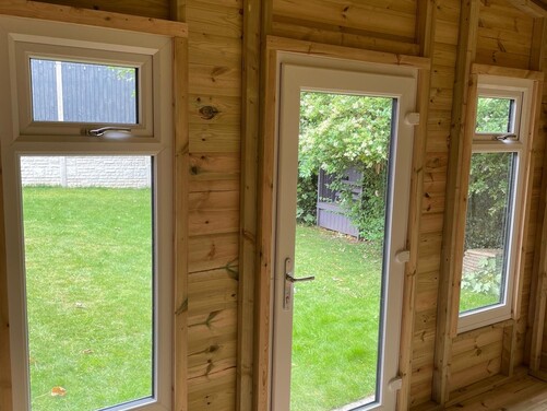 #PVC025 18x8 Apex Summer House Combi