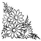 Rubber Stamps - Flower Corner