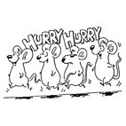 Rushing Mice Rubber Stamp