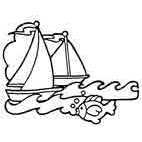 Sailing Boat Rubber Stamp