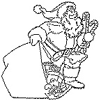 Santa & Sack Rubber Stamp