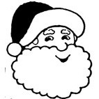 Santa Rubber Stamp