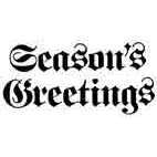 Season's Greetings Rubber Stamp
