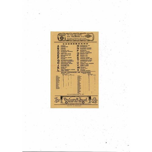 Wolves v Manchester City Central League Football Programme 1967/68