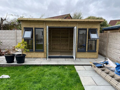 #PVC030 16x8 Pent Summer House