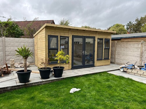 #PVC030 16x8 Pent Summer House