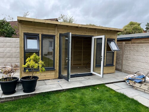 #PVC030 16x8 Pent Summer House