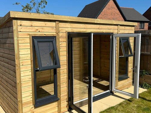#PVC032 14x8 Pent Summer House