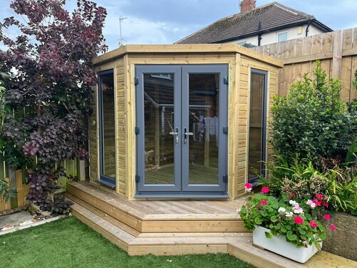 #PVC008 8x8 Corner Summer House