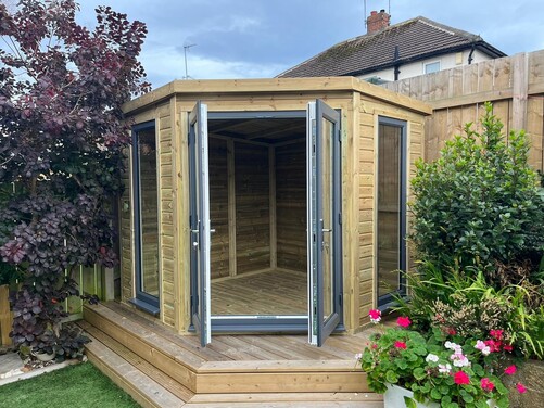 #PVC008 8x8 Corner Summer House