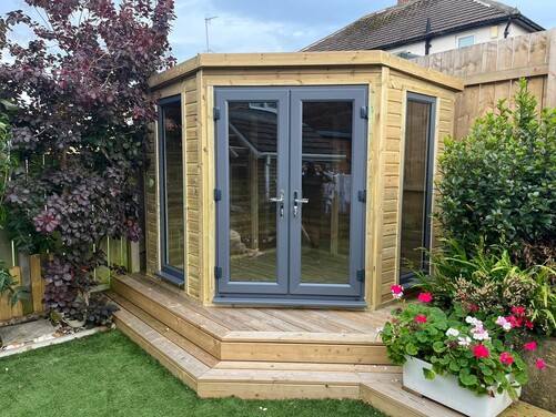 #PVC008 8x8 Corner Summer House