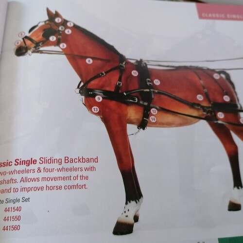 Classic Harness Set - (Sliding Backband) New