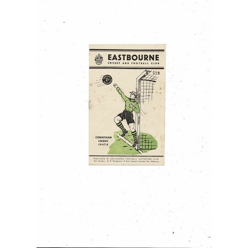 Eastbourne Football Programmes