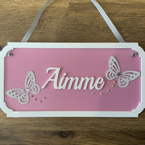 Butterfly door plaque