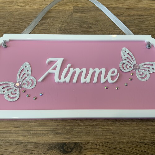 Butterfly door plaque