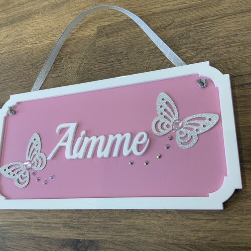 Butterfly door plaque