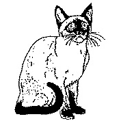 Sitting Cat Rubber Stamp